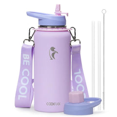 32 oz Compact Water Bottle With Strap