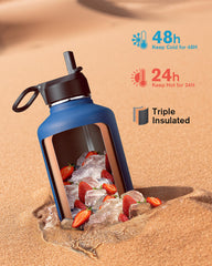 best insulated water bottle 64 oz
