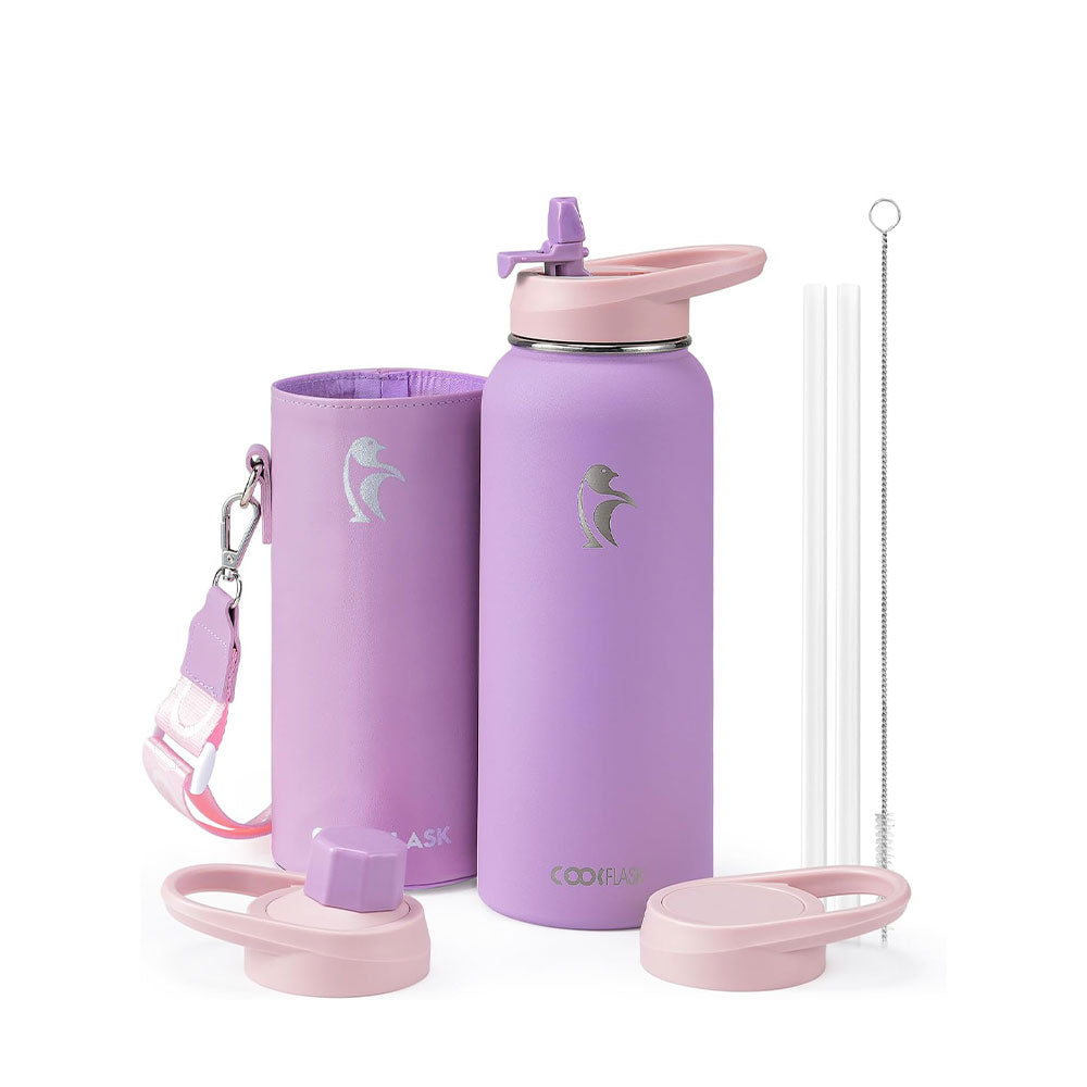 40 oz insulated water bottle with straw