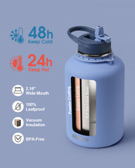 wellness 64 oz insulated water bottle