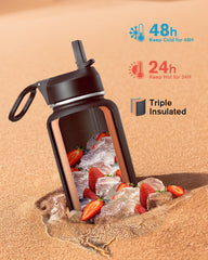 40 ounce water bottle with straw