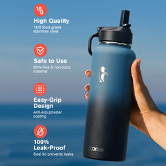 40 oz water bottle straw