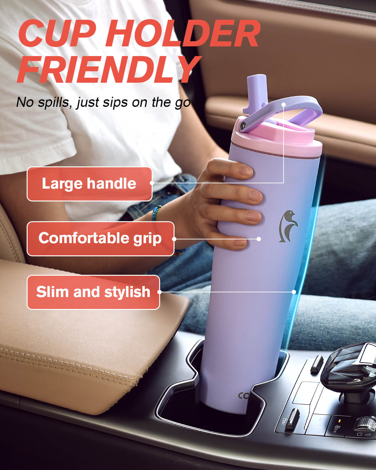 40 Oz Flip Straw Tumbler