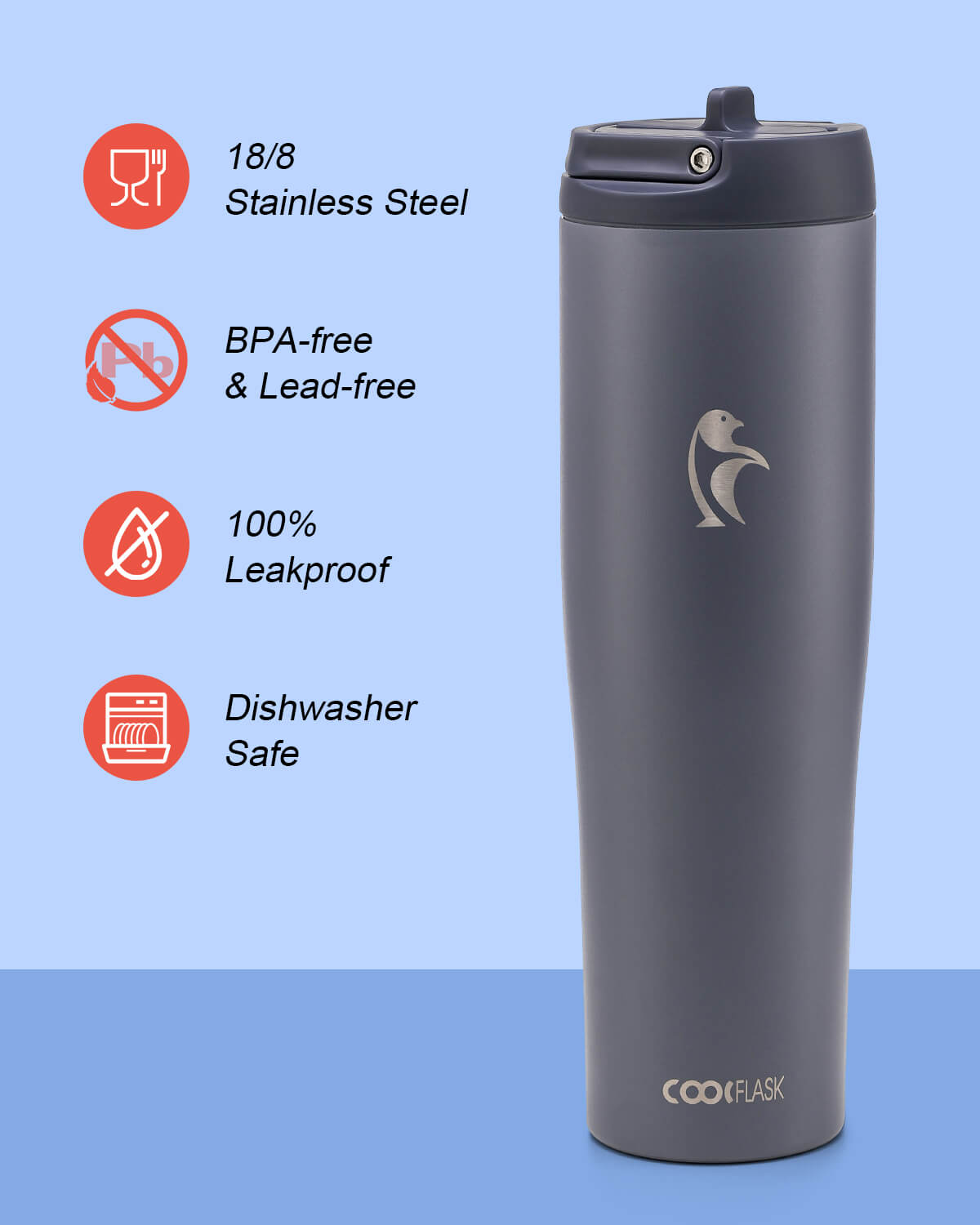 40 oz Flip Straw Tumbler