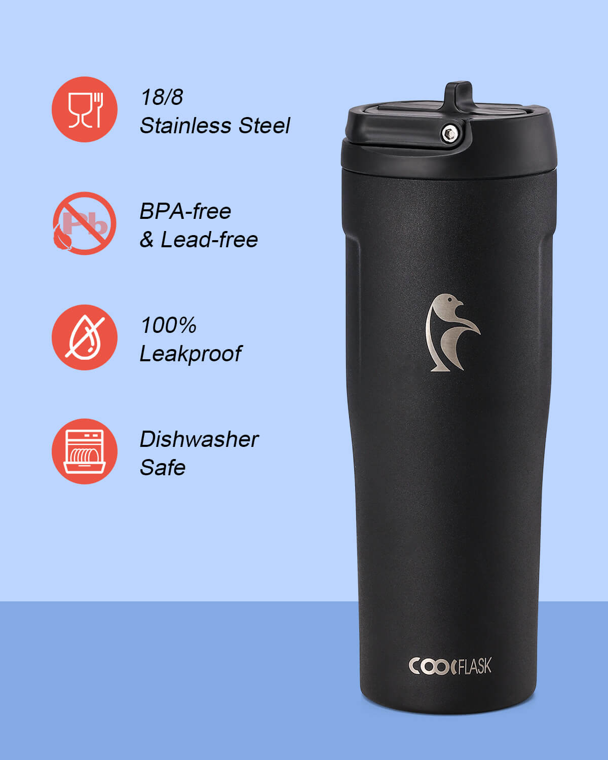 32 oz Flip Straw Tumbler