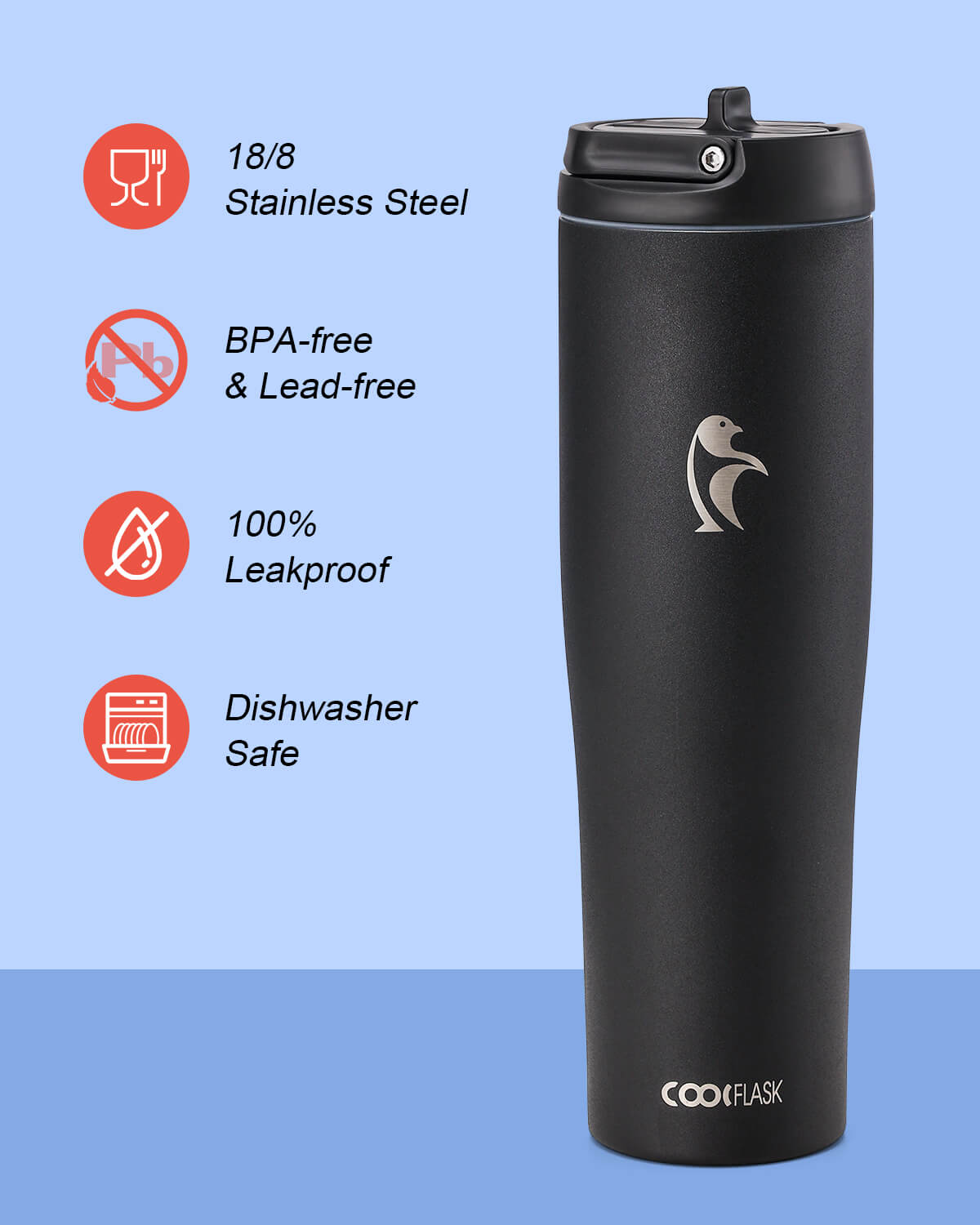 40 oz Flip Straw Tumbler