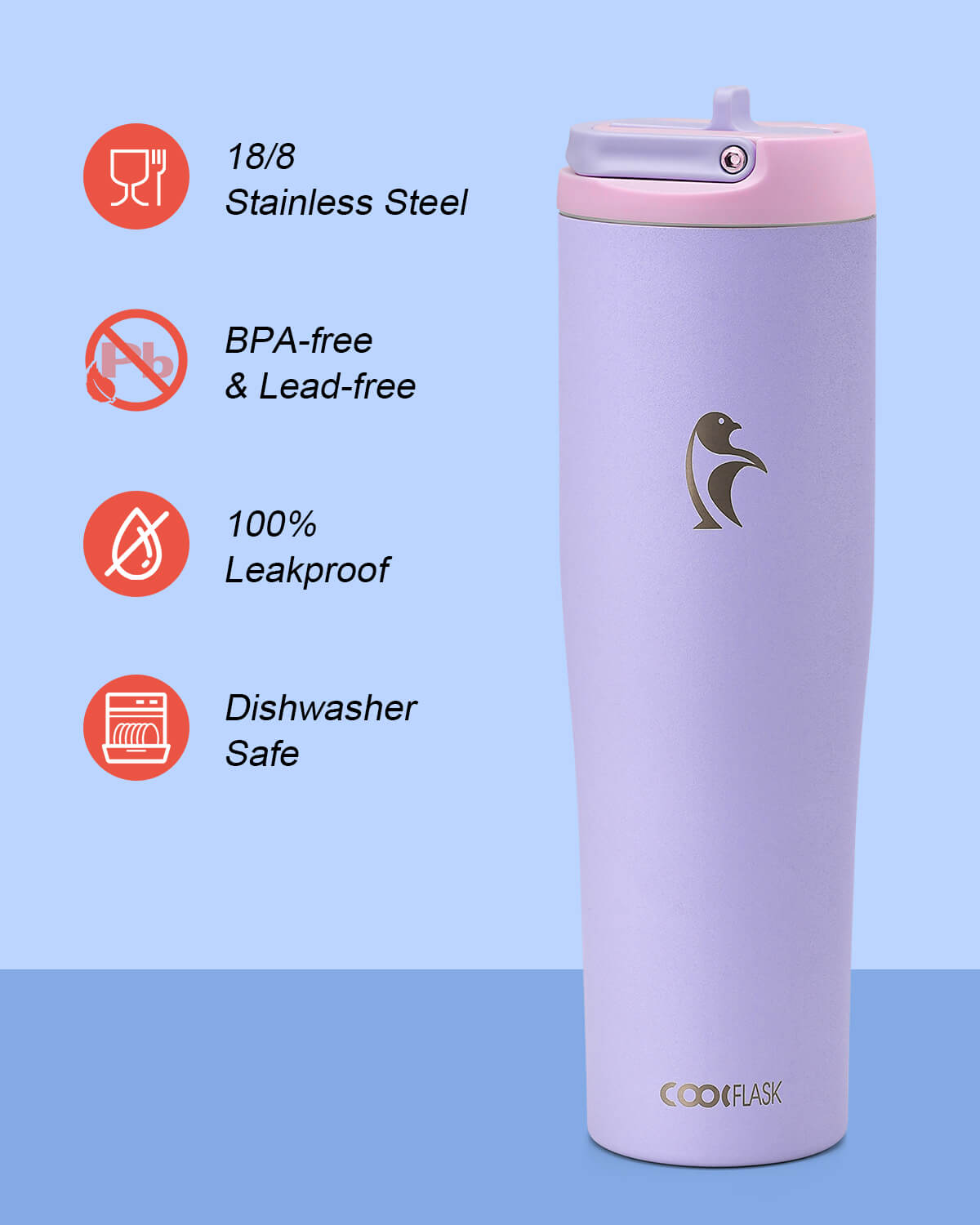 40 Oz Flip Straw Tumbler