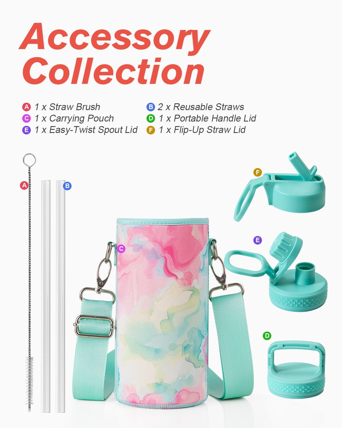Classic 32 oz Water Bottle with Straw