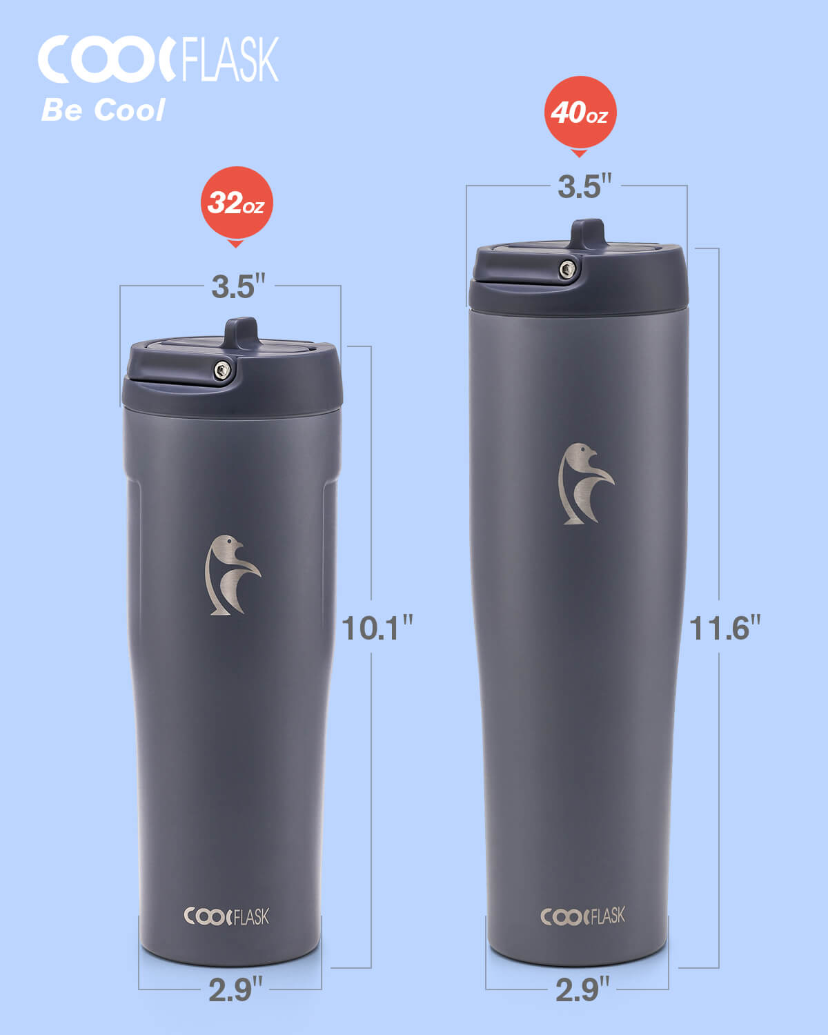 40 oz Flip Straw Tumbler