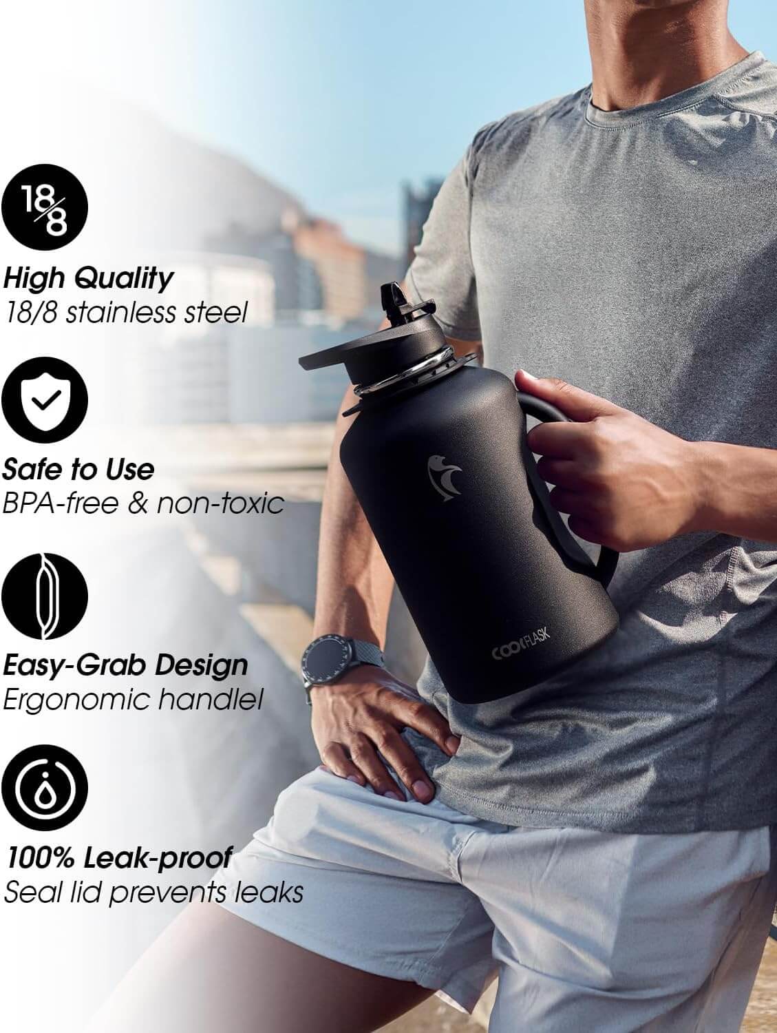 64 oz Compact Handled Water Bottle