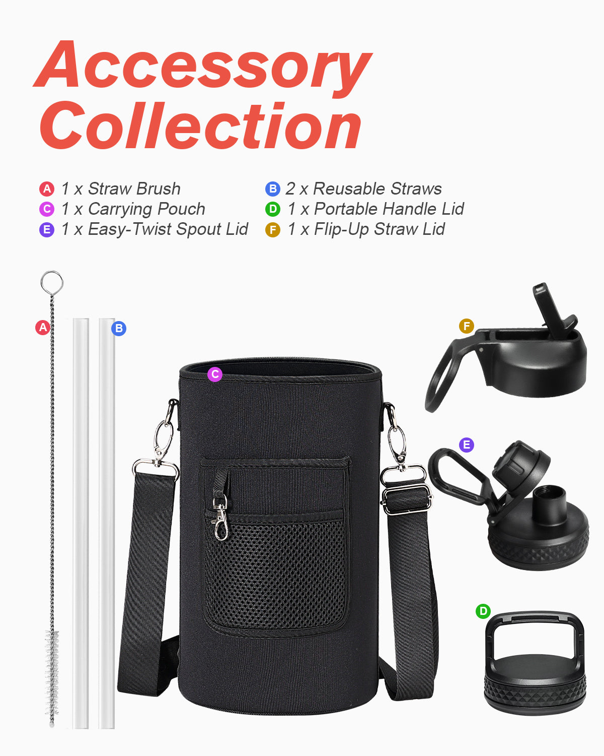 1 Gallon Jug with Straw