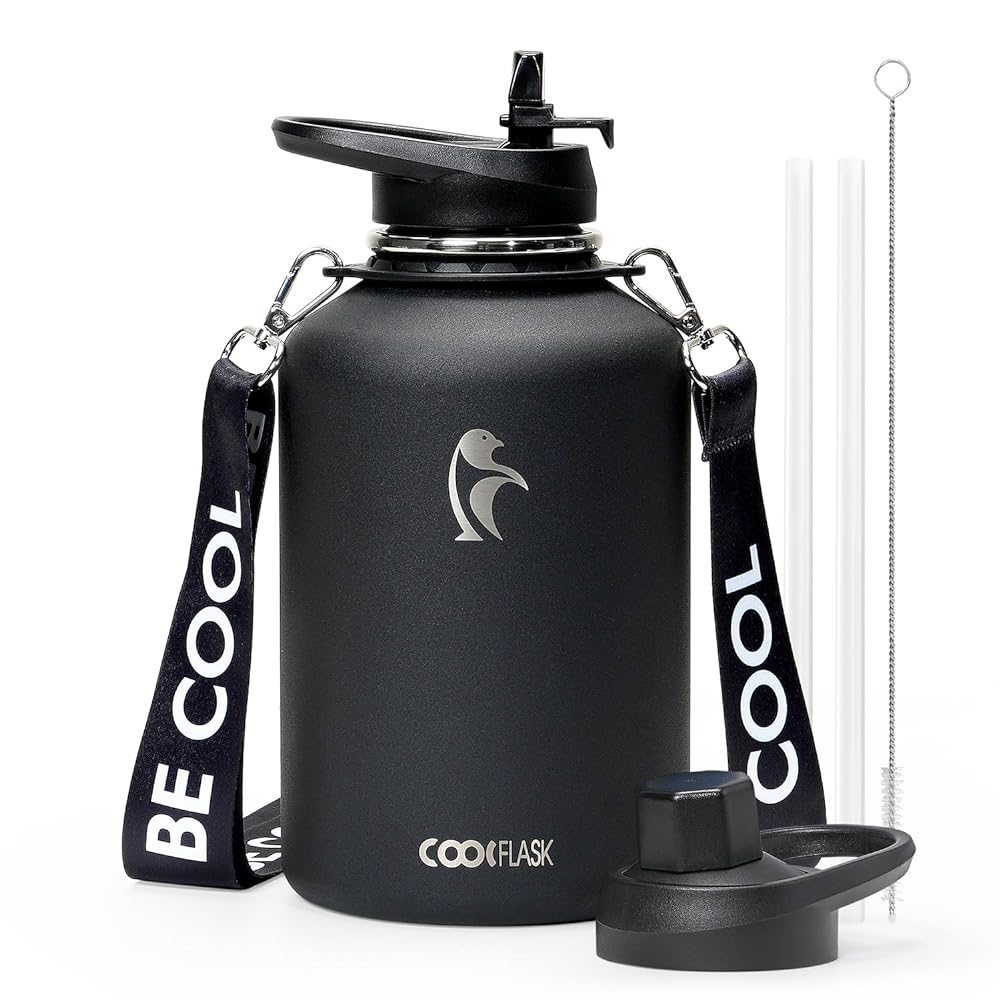 64 oz Compact Water Bottle With Strap