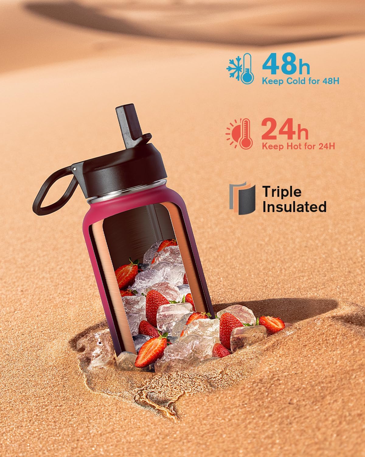 Coolflask 40 oz Water Bottle