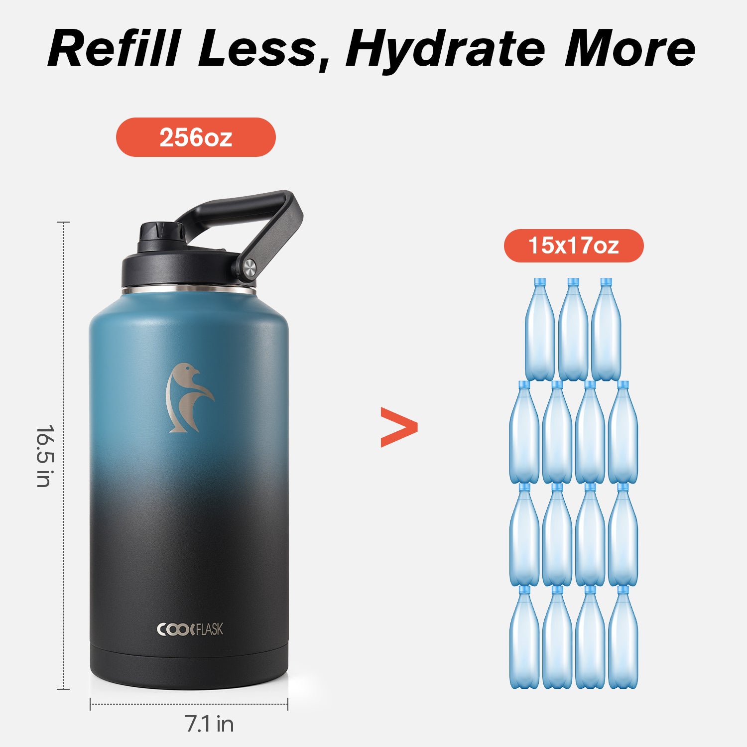 Insulated 256oz/2 Gallon Jug with Spout Lid