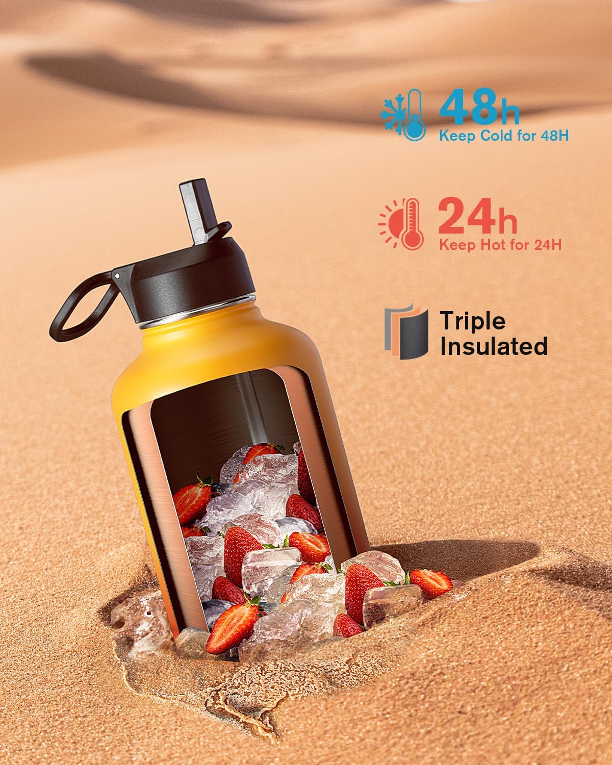 Coolflask 64 oz Water Bottle