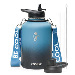 64 oz Compact Water Bottle With Strap