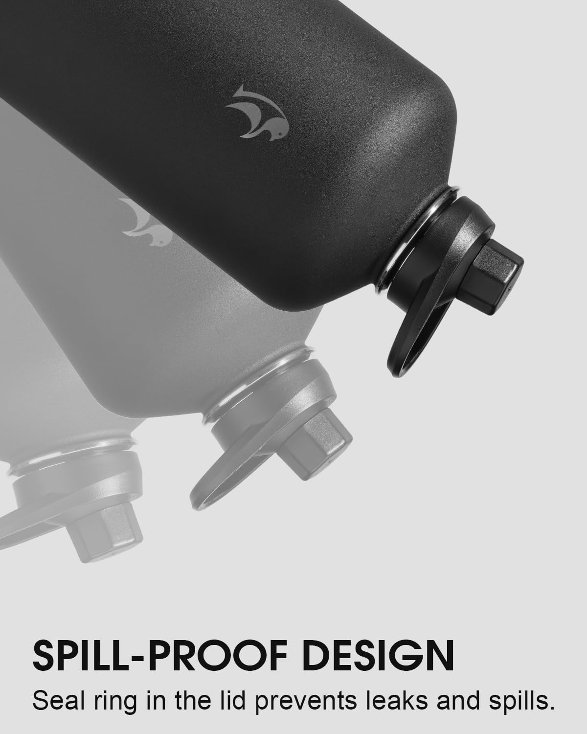 128 oz Compact  Water Bottle with PU Leather Sleeve