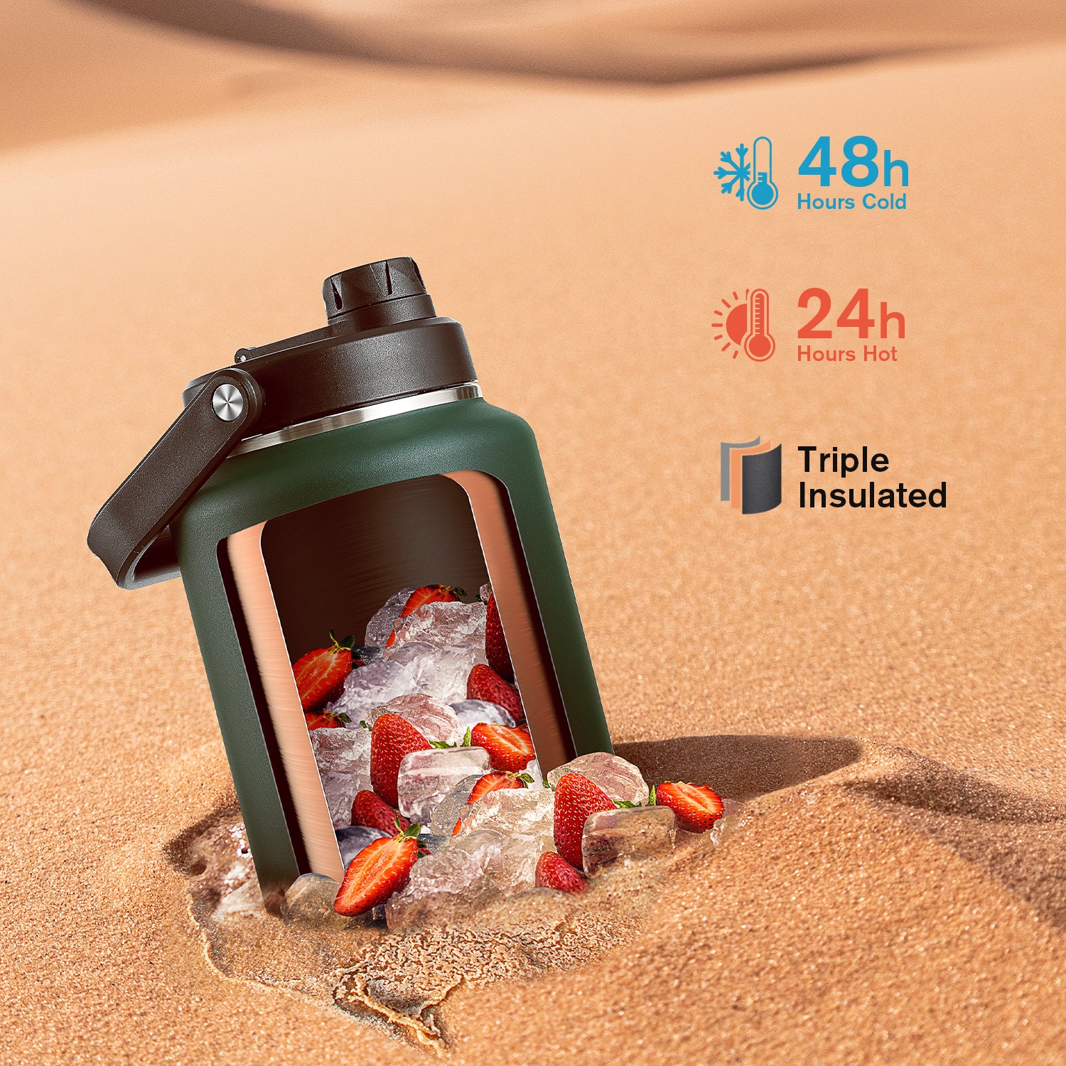 Insulated Gallon Jug with Spout Lid