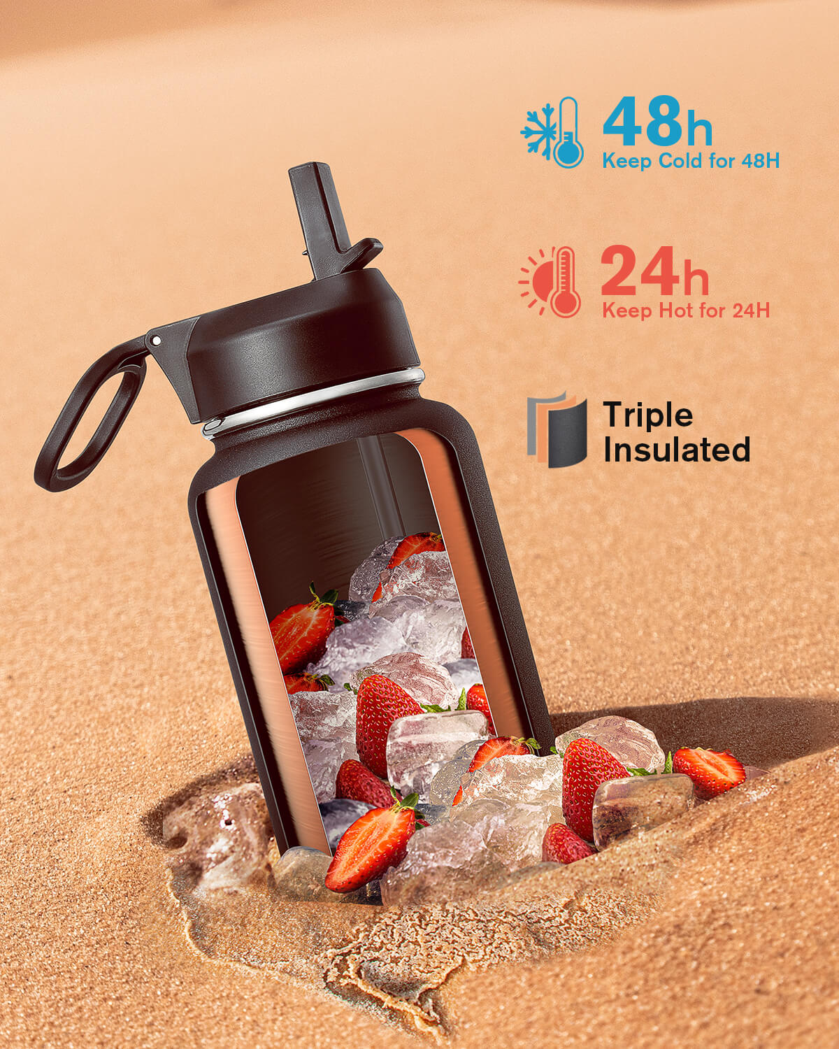 40 ounce water bottle with straw
