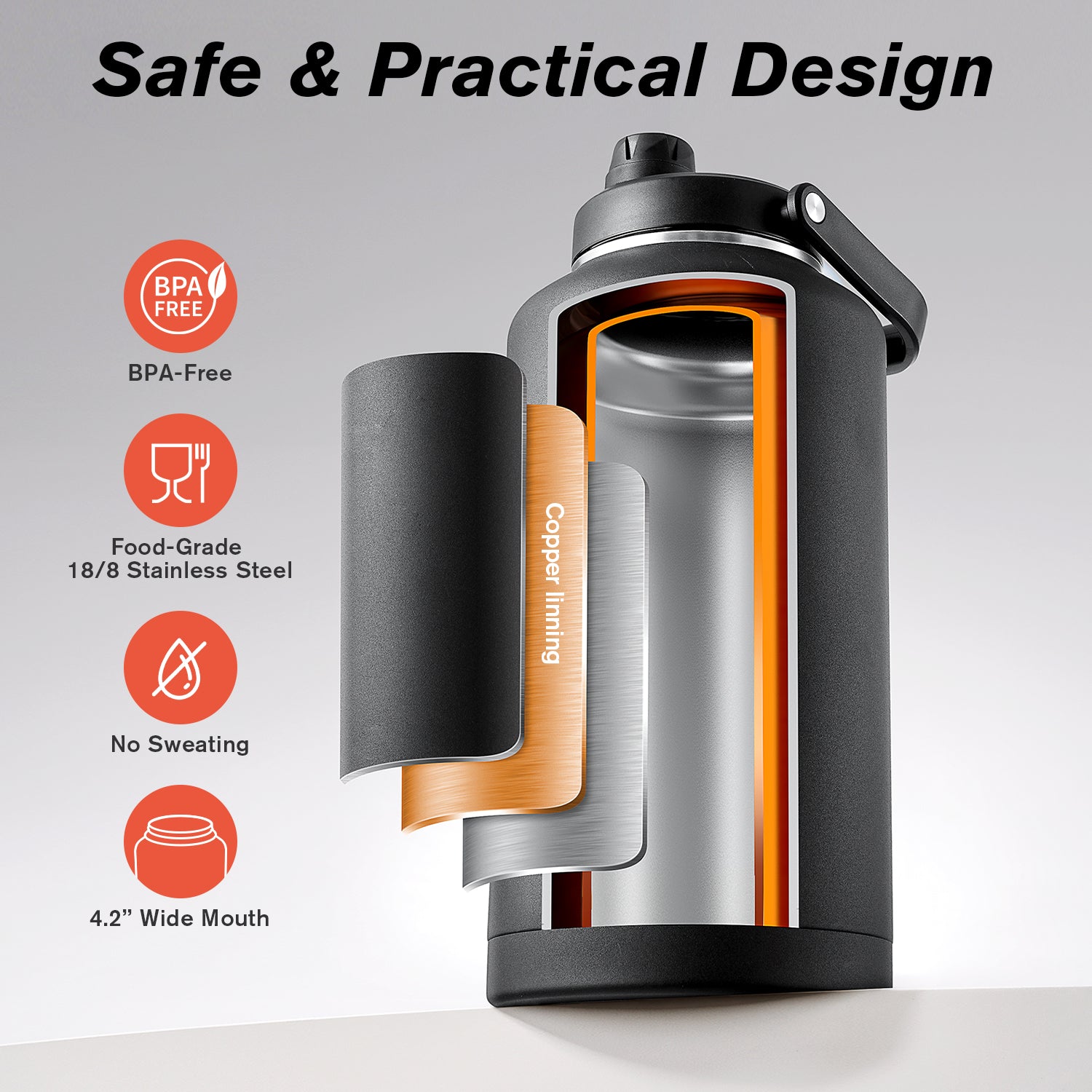 Insulated 192oz/1.5 Gallon Jug with Spout Lid