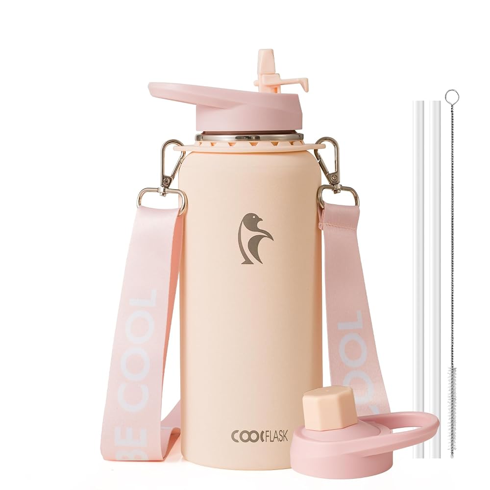 32 oz Compact Water Bottle With Strap