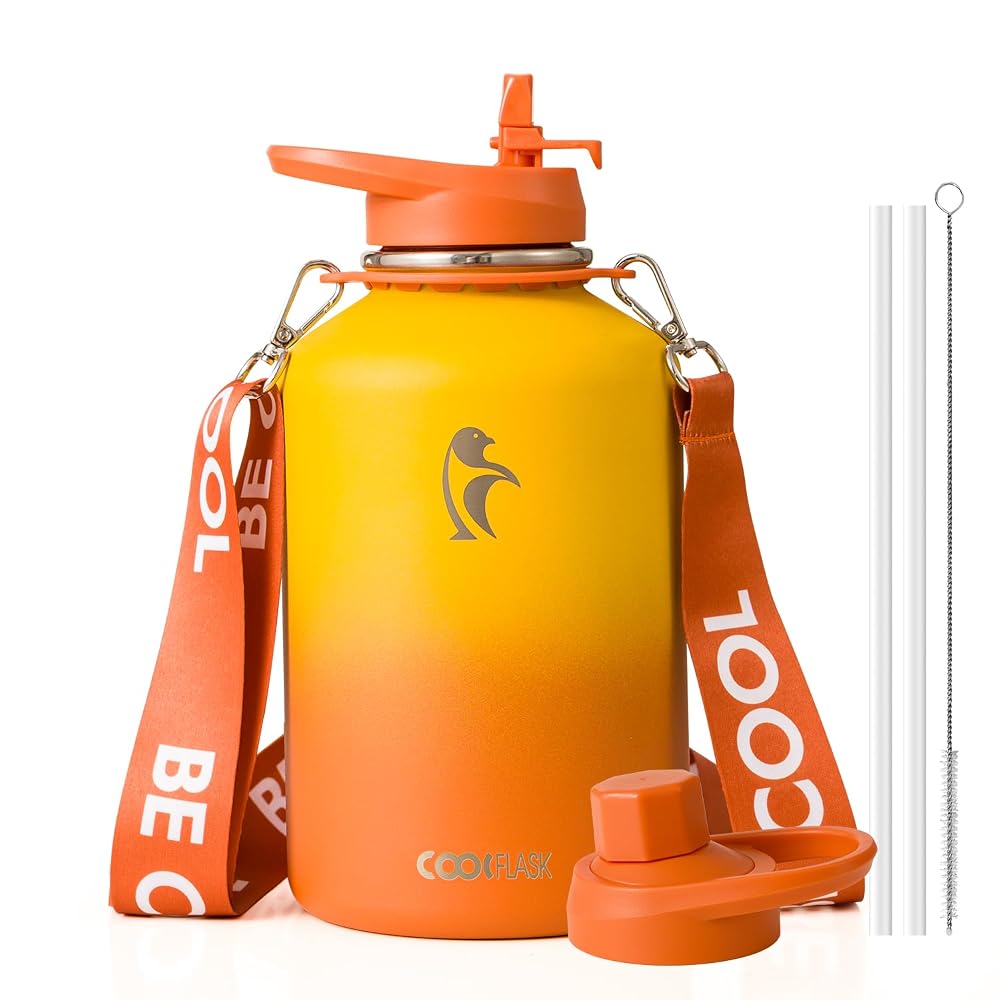 64 oz Compact Water Bottle With Strap