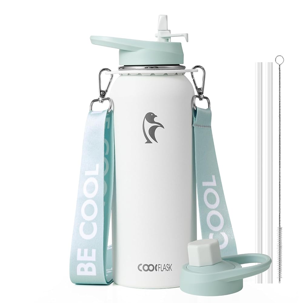 40 oz Compact Water Bottle With Strap