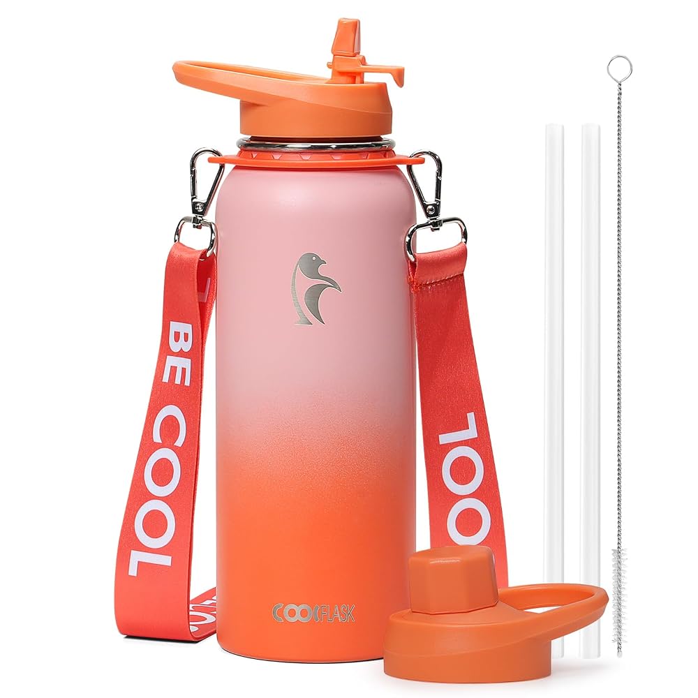 40 oz Compact Water Bottle With Strap