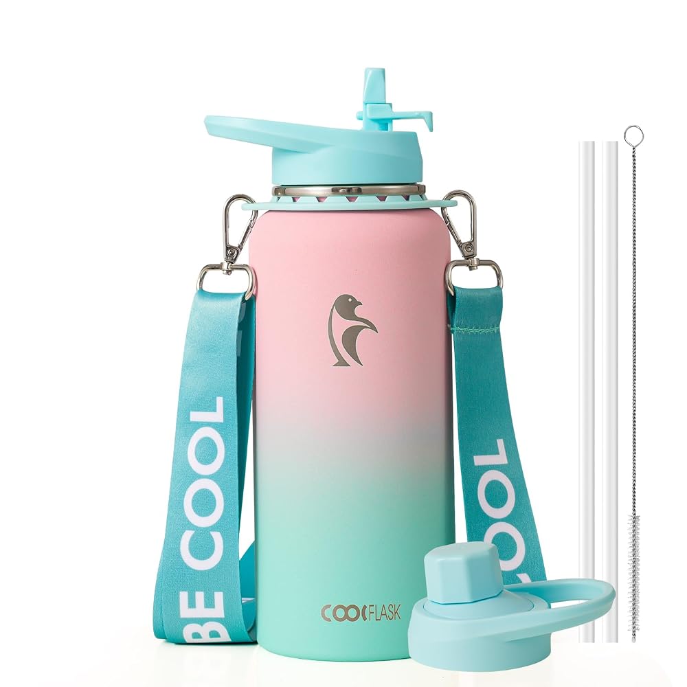 32 oz Compact Water Bottle With Strap