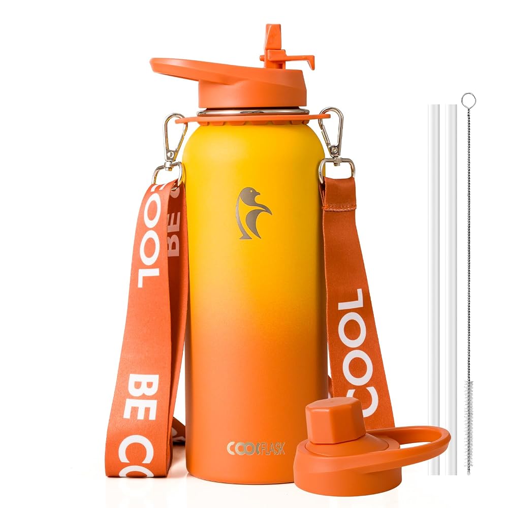 40 oz Compact Water Bottle With Strap