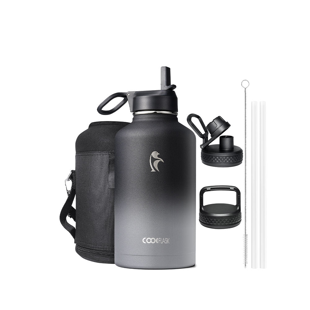 best 64 oz insulated water bottle with straw