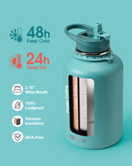 64 oz insulated water bottle with handle