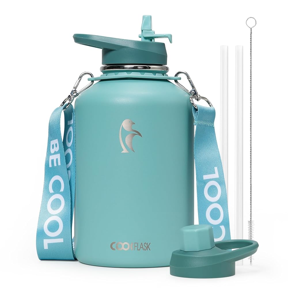64 oz Compact Water Bottle With Strap