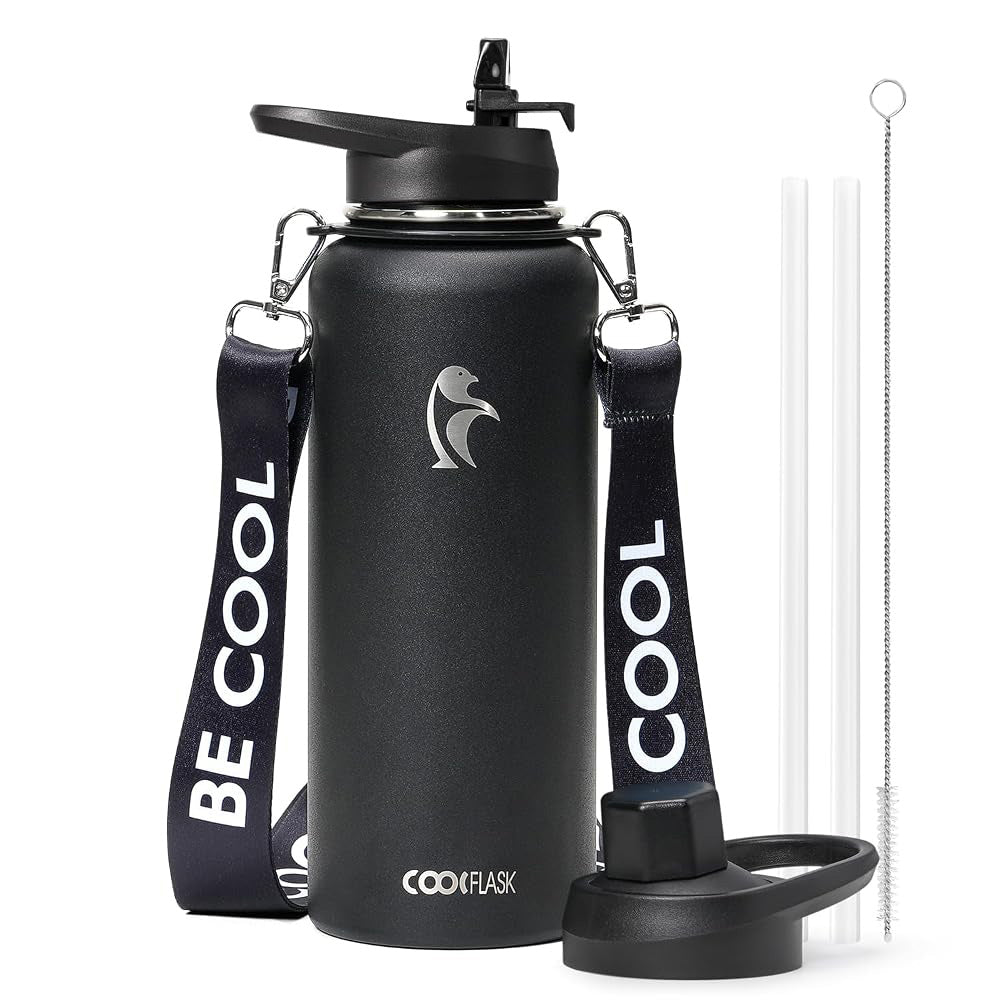 40 oz Compact Water Bottle With Strap