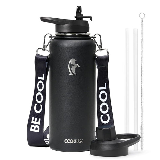 40 oz Compact Water Bottle With Strap 1000