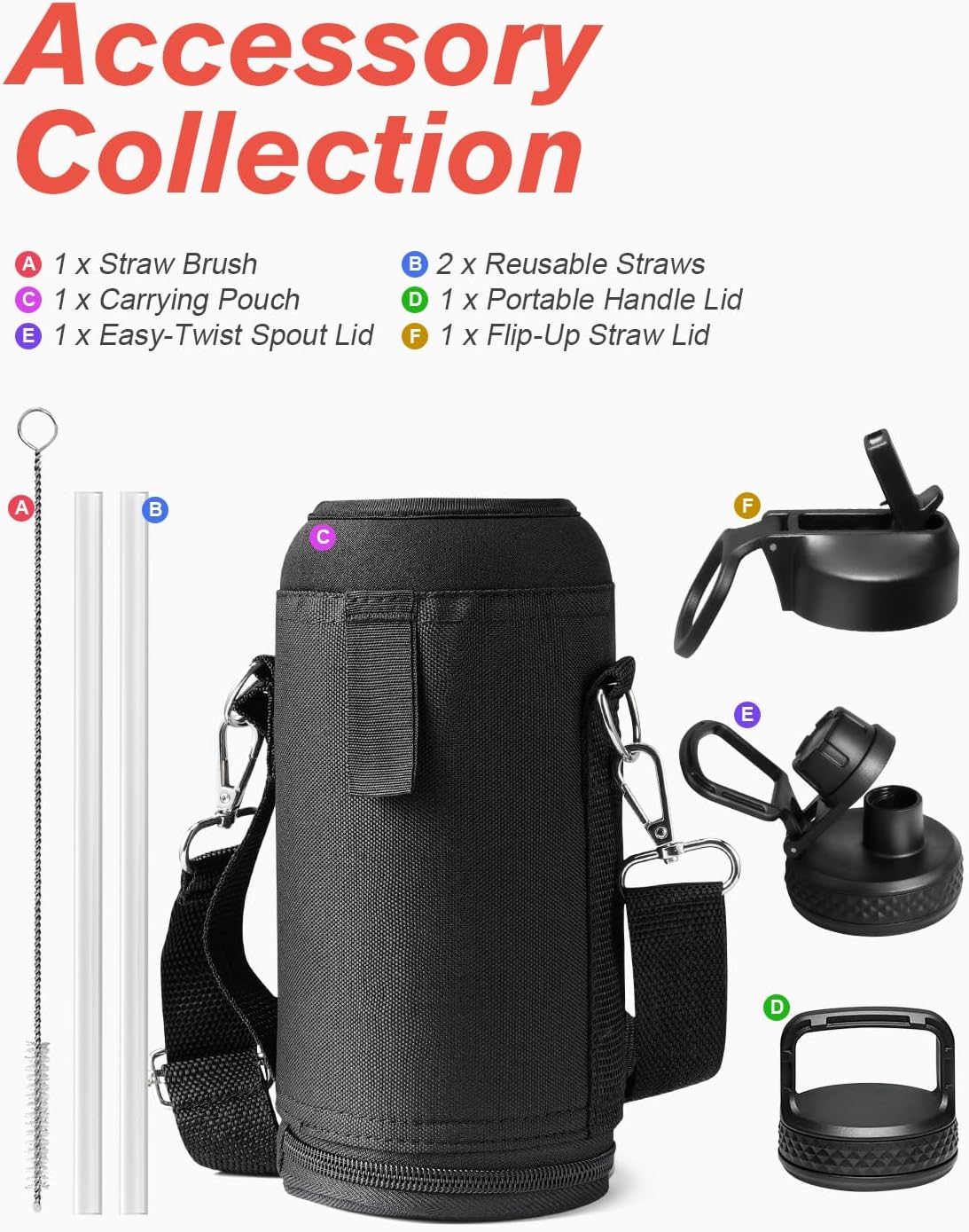 Classic 32 oz Water Bottle with Straw