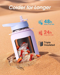 32 oz Compact Water Bottle With Strap