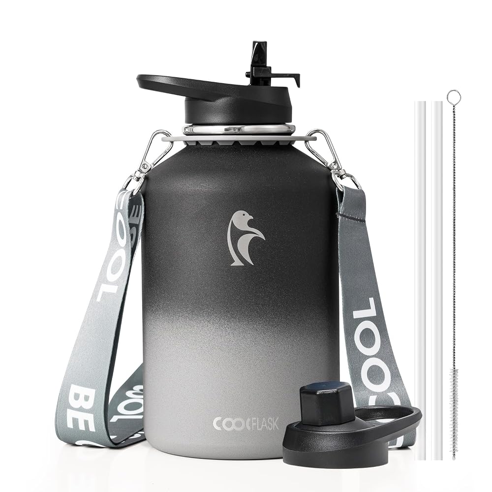 64 oz Compact Water Bottle With Strap