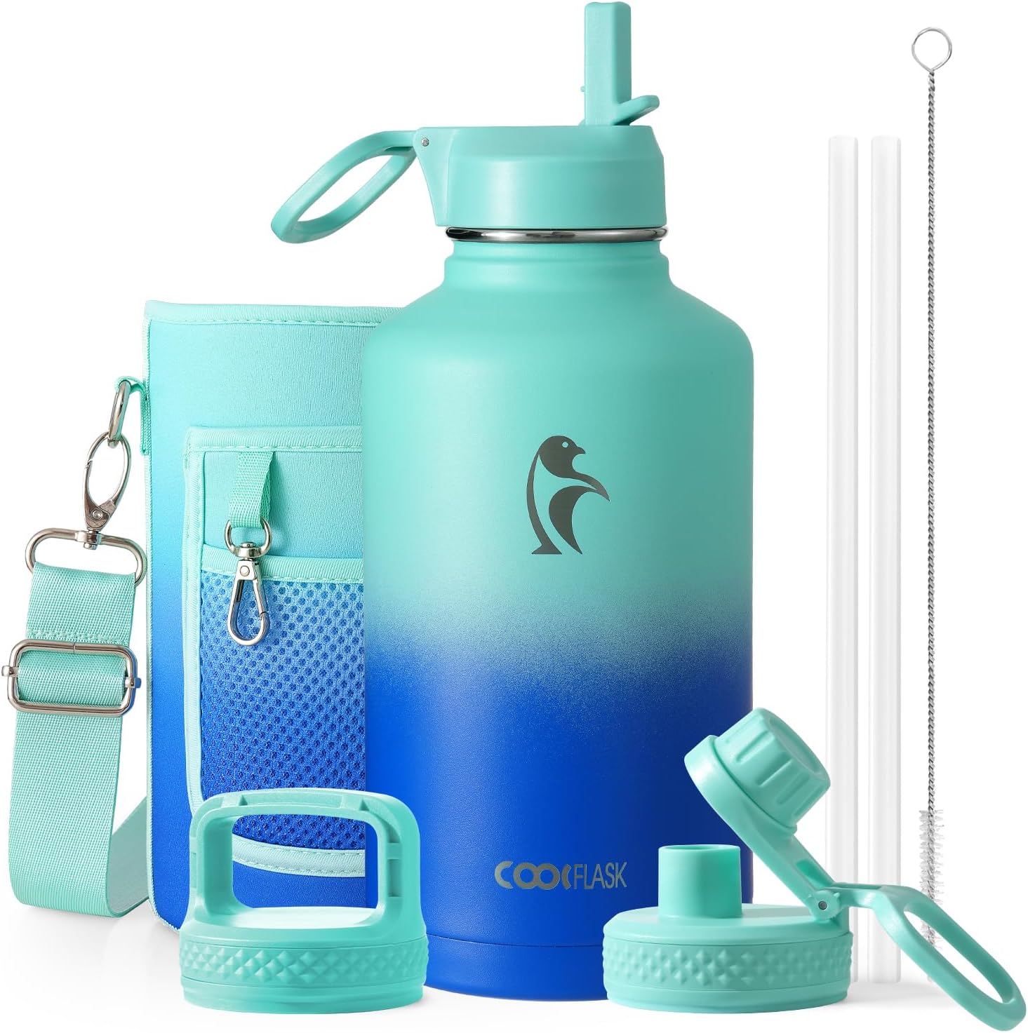 Classic 64 oz Water Bottle with Straw