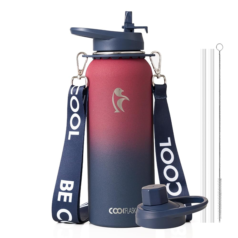 40 oz Compact Water Bottle With Strap