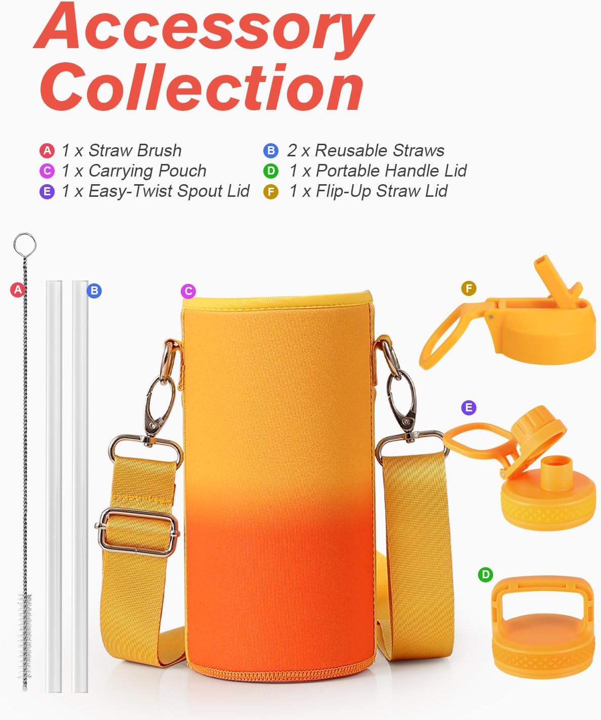 Classic 32 oz Water Bottle with Straw