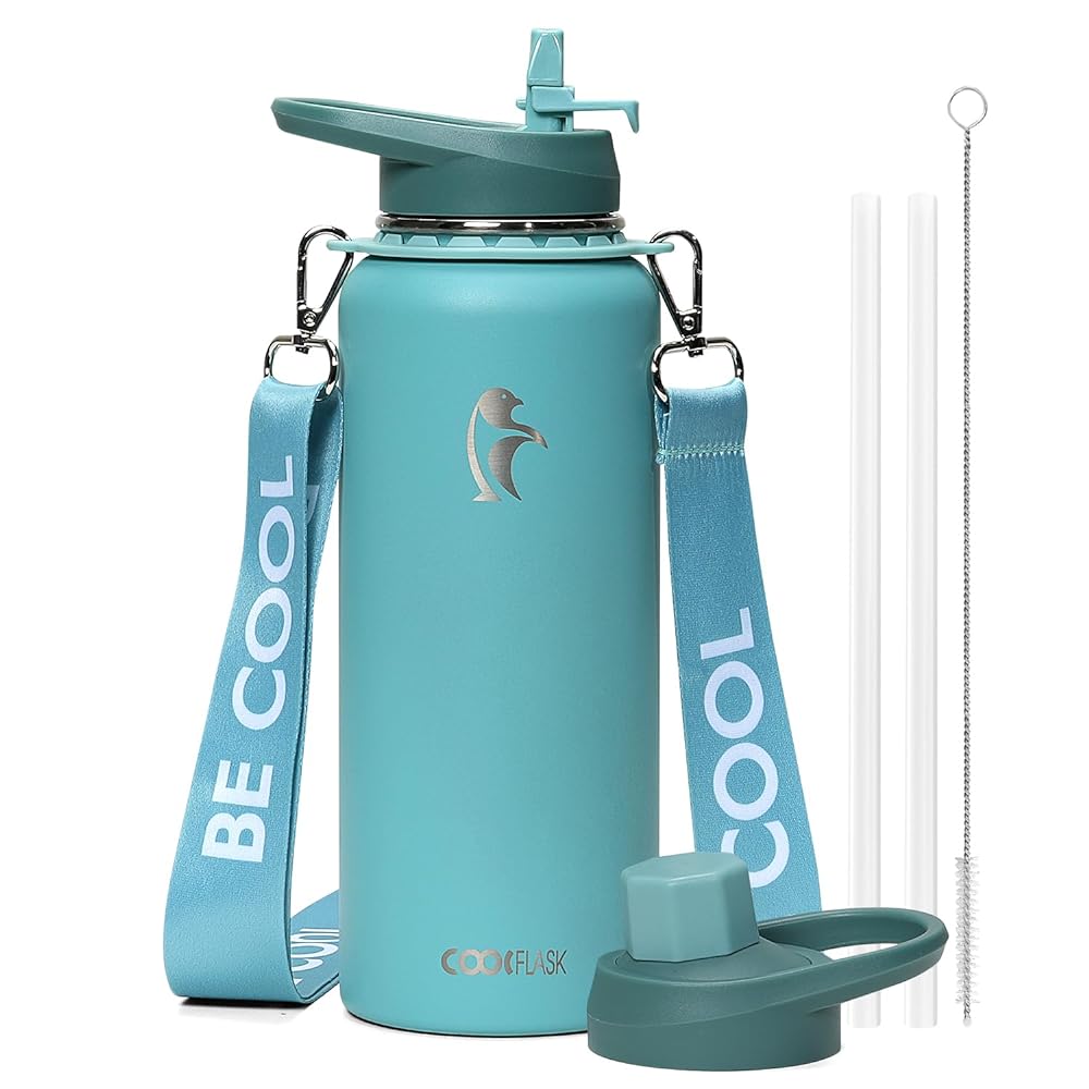 40 oz Compact Water Bottle With Strap
