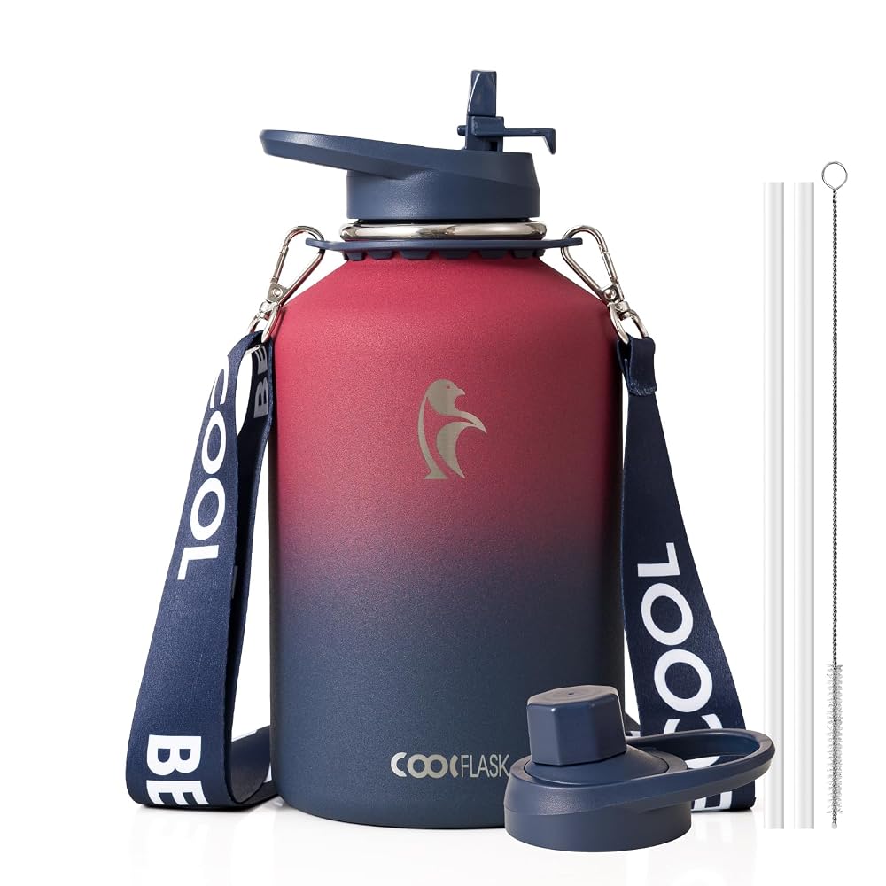 64 oz Compact Water Bottle With Strap