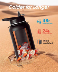 40 oz Compact Water Bottle With Strap