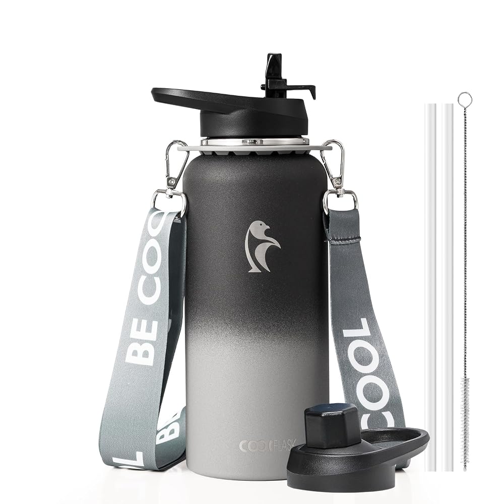 32 oz Compact Water Bottle With Strap