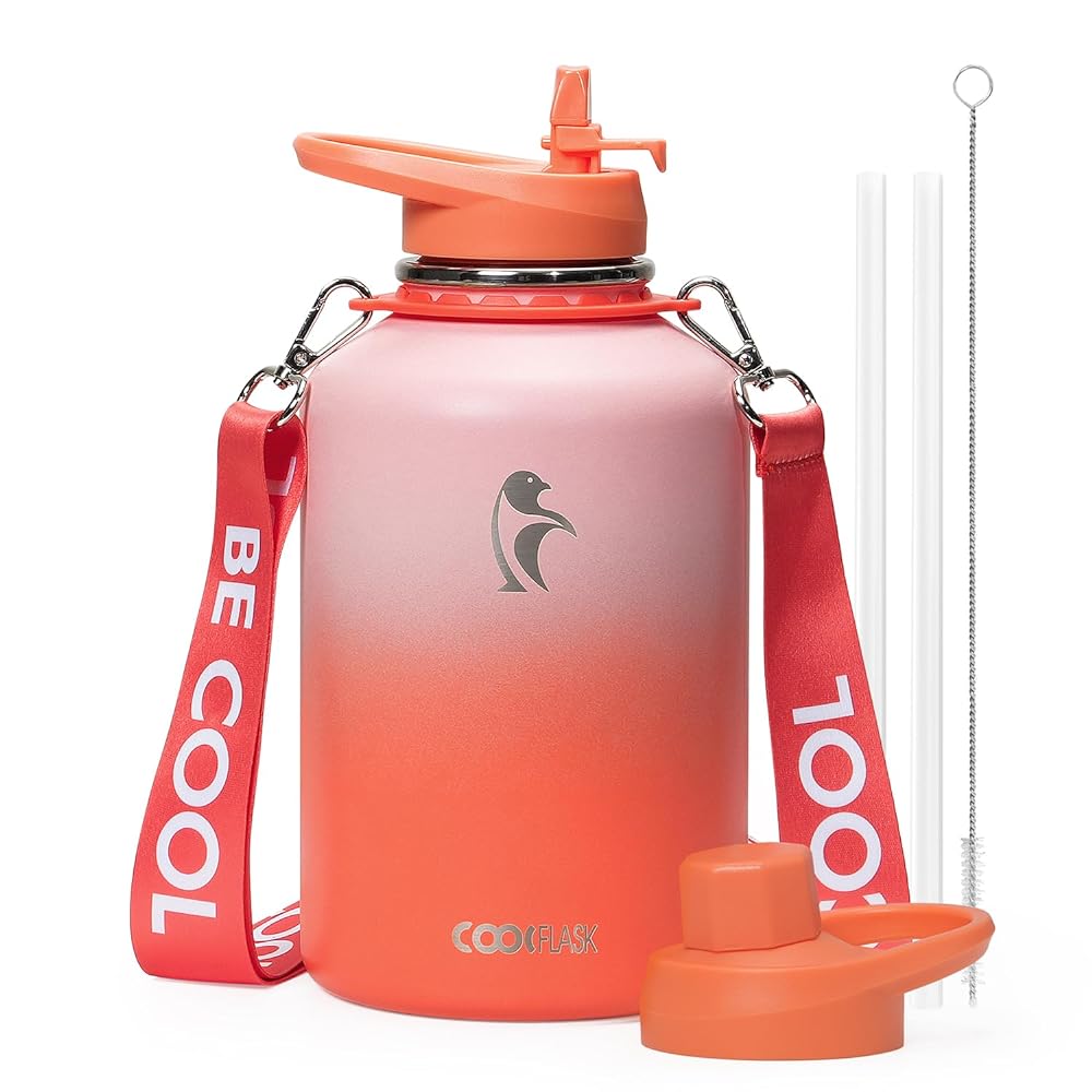 64 oz Compact Water Bottle With Strap