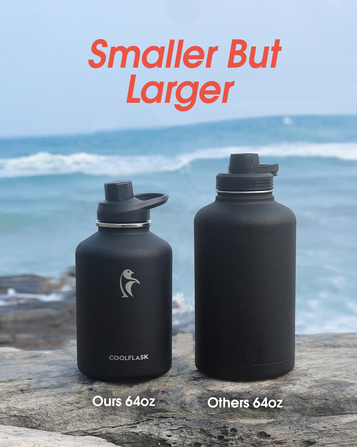 64 oz insulated water bottle with straw