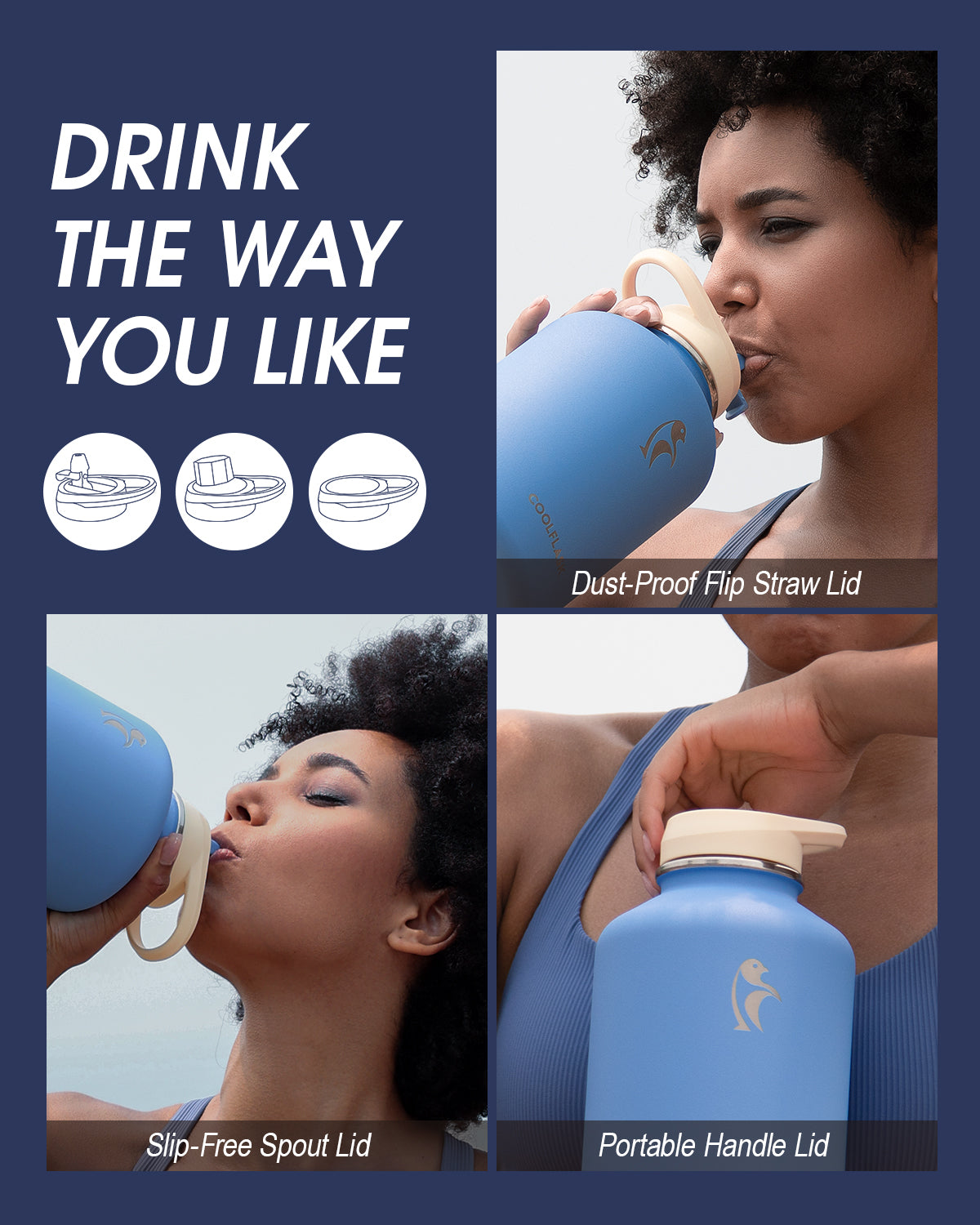 insulated straw water bottle