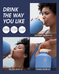 insulated straw water bottle