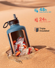 Classic 87 oz Water Bottle with Straw
